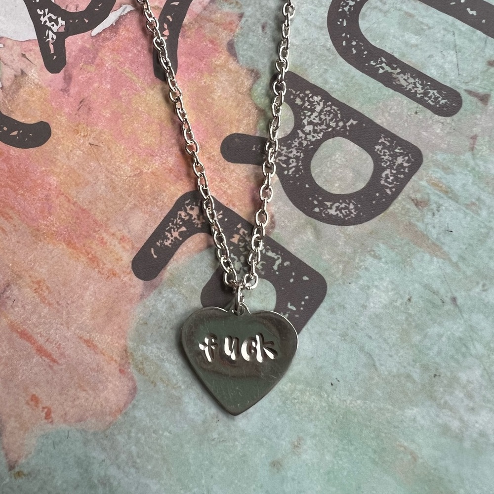 Fuck - heart necklace